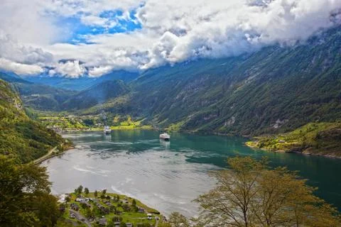 View of Geiranger Stock Photos