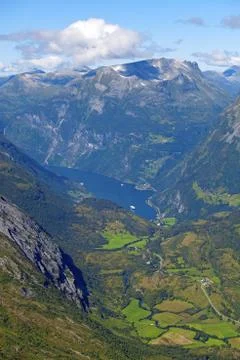 View of Geiranger Stock Photos
