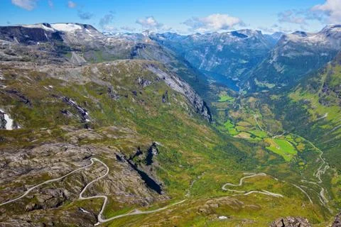 View of Geiranger Stock Photos