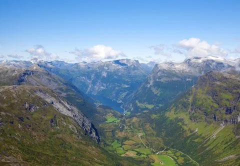 View of Geiranger Stock Photos