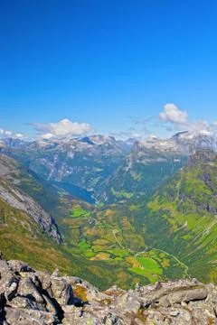 View of Geiranger Stock Photos