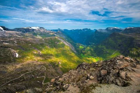 View of Geiranger Stock Photos