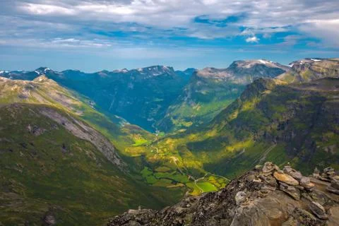 View of Geiranger Stock Photos