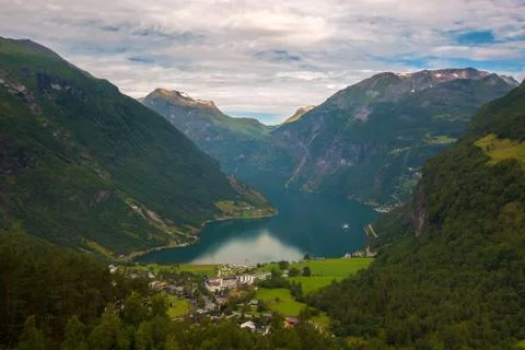 View of Geiranger Stock Photos