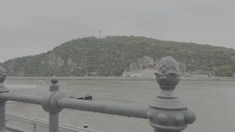 View of Gellert hill from Pest 스톡 동영상 166090606