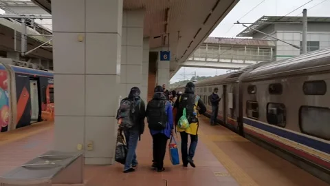 View in Gemas train station, Negeri Sembilan, Malaysia. Stock Footage 171125105