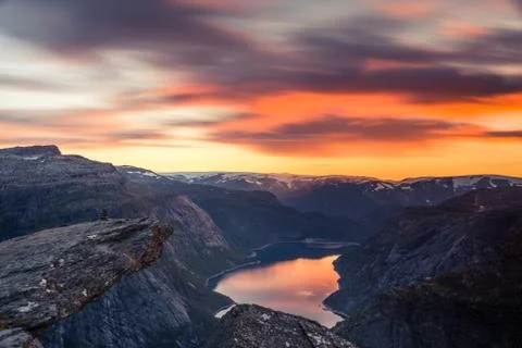 View from the general area of Trolltunga. Stock Photos