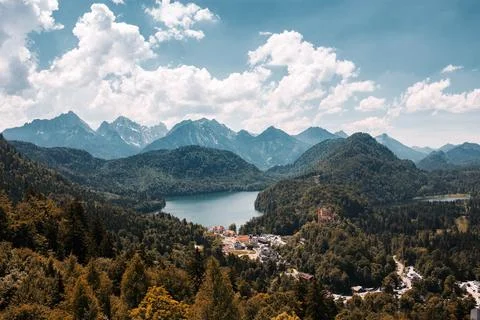 View of the German Alps 库存照片