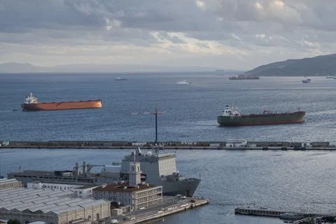 View of Gibraltar Harbour Stock Photos