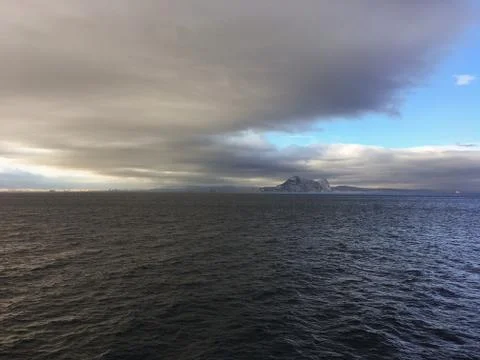 View at Gibraltar from the ship Stock Photos