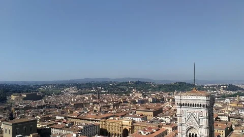 View on Giotto tower bell in Florence, Tuscany - Italy Video stock 89038365