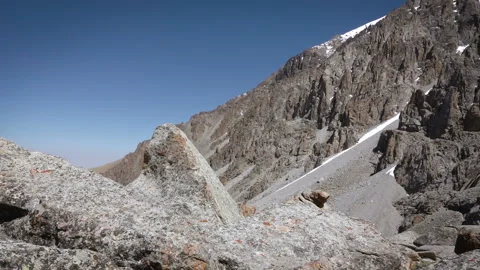 View of the glacial rocky mountains Stock Footage 103967344