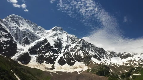 View on the glacier called Seven Stock Footage 286266802