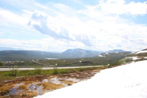 View from glacier in Norway 스톡 사진