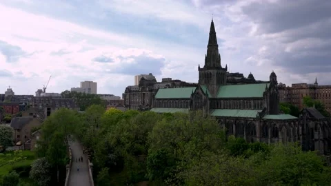 View of Glasgow Cathedral Stock Footage 156162865