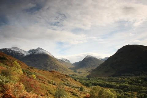 View of the glencoe mountains Stock Photos