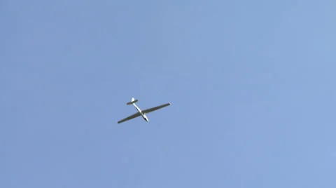 View of glider soar across the sky Stock Footage 57639211
