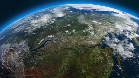 View of the globe from space. a beautiful view of the globe and its landscape 스톡 동영상 168570203