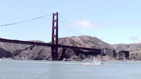 View on Golden Gate Bridge (c).   Stock Footage 81577069