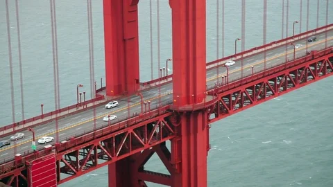 View on Golden Gate bridge, San Francisco, California Stock Footage 83063202
