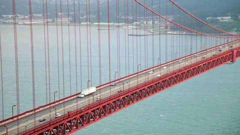 View on Golden Gate bridge, San Francisco, California Stock Footage 83063414