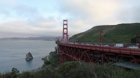 View on Golden Gate bridge, San Francisco, California Stock Footage 83063664