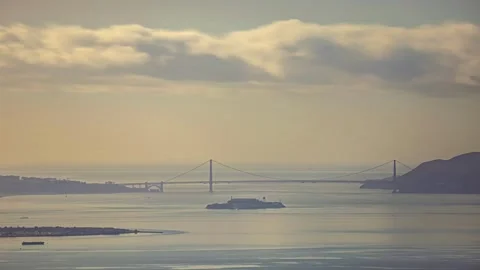 View of the Golden Gate Bridge in San Francisco, United States. Stock Footage 341454955