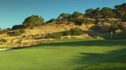 View of a golf course Stock Footage 55571113