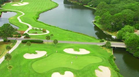 View of golf Course Stock Footage 55571673