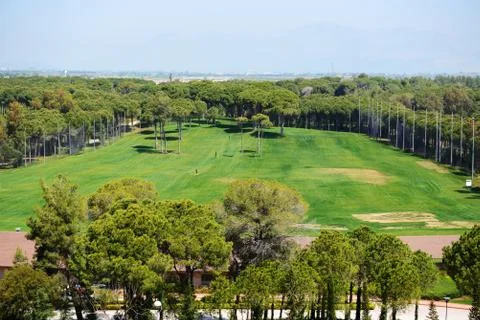 The view on golf fields, antalya, turkey Stock Photos