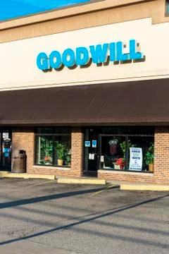 View of Goodwill store front Stock Photos