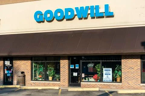 View of Goodwill store front Stock Photos