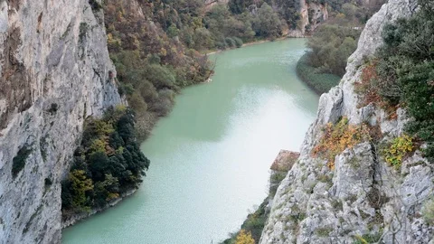 View of the gorge of the Furlo. Stock Footage 98254730