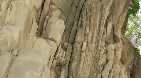 View in a gorge zoom out low angle Stock Footage 10770016