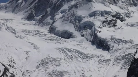 View of Gornergrat glacier in the Swiss Alps, Switzerland. Stock-Footage 342283459