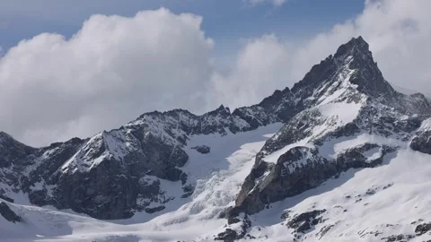 View of Gornergrat mountain peak in the Swiss Alps, Switzerland. Video stock 342282362