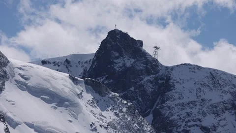 View of Gornergrat mountain peak in Zermatt, Switzerland. Video stock 342283033