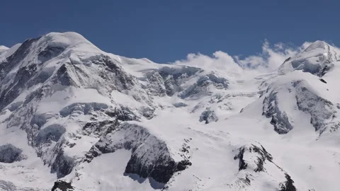 View of Gornergrat mountain peak in Zermatt, Switzerland. Stock Footage 342283822
