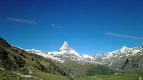 View from the Gornergrat Train - The Mighty and Beautiful Matterhorn Stock-Footage 158063226