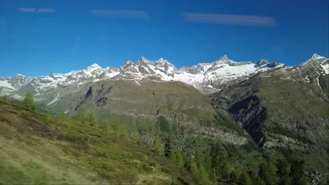 View from the Gornergrat Train - The Mighty and Beautiful Matterhorn 库存影片 158063298