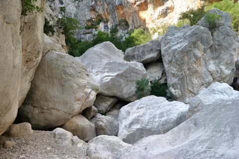 View of Gorropu canyon Stock Photos
