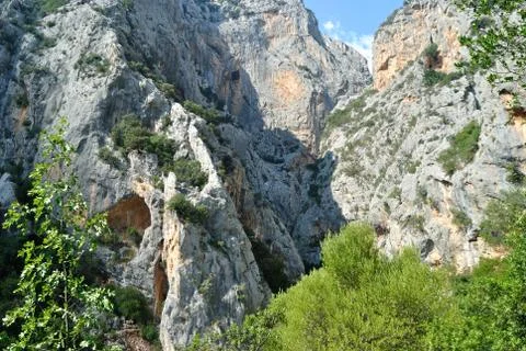 View of Gorropu canyon Stock Photos