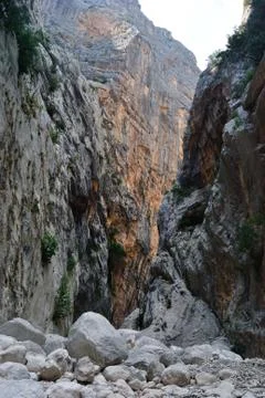 View of Gorropu canyon Stock Photos
