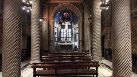 View Of The Gothic Style Bessarion Chapel In The Basilica Of The Twelve Apostles Stock Footage 334973043
