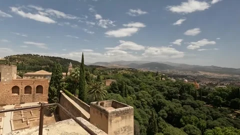 View of Granada from Torre de la Vela and the western bastion Video stock 220965980