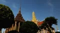 View of the Grand Palace in Bangkok, Thailand, Wat Phra Kaews, Yak Chedi, Buddha HD Footage