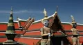 View of the Grand Palace in Bangkok, Thailand, Wat Phra Kaews, Yak Chedi, Buddha HD Footage