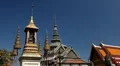 View of the Grand Palace in Bangkok, Thailand, Wat Phra Kaews, Yak Chedi, Buddha HD Footage