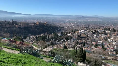 View of Granda, Spain from the Albaicín Stock Footage 167114406