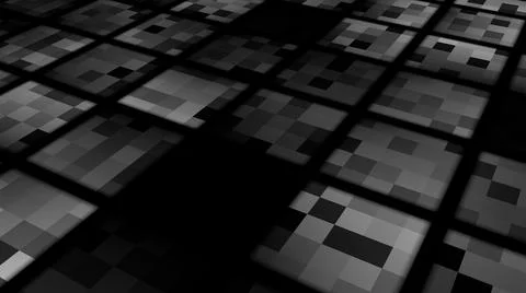 View of gray and black background of squares in Minecraft style イラスト素材